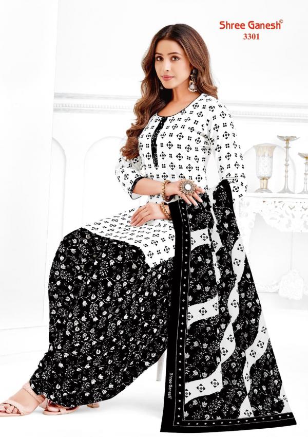 Shree Ganesh Colours Special White & Black Vol-3 – Dress Material